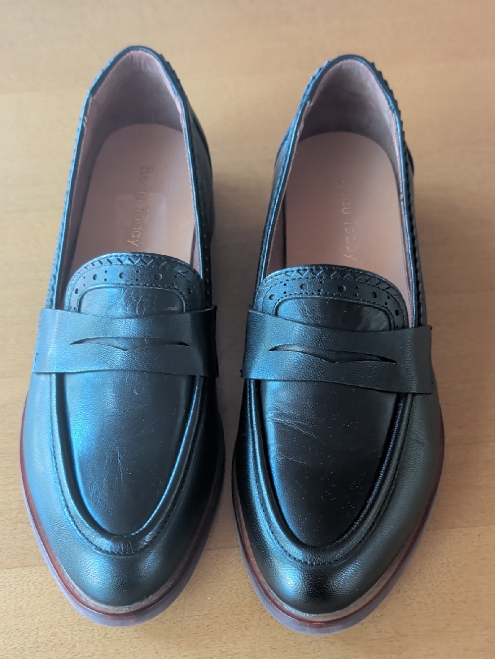 Beau Today Leather Penny Loafers Black - 7  NWOT